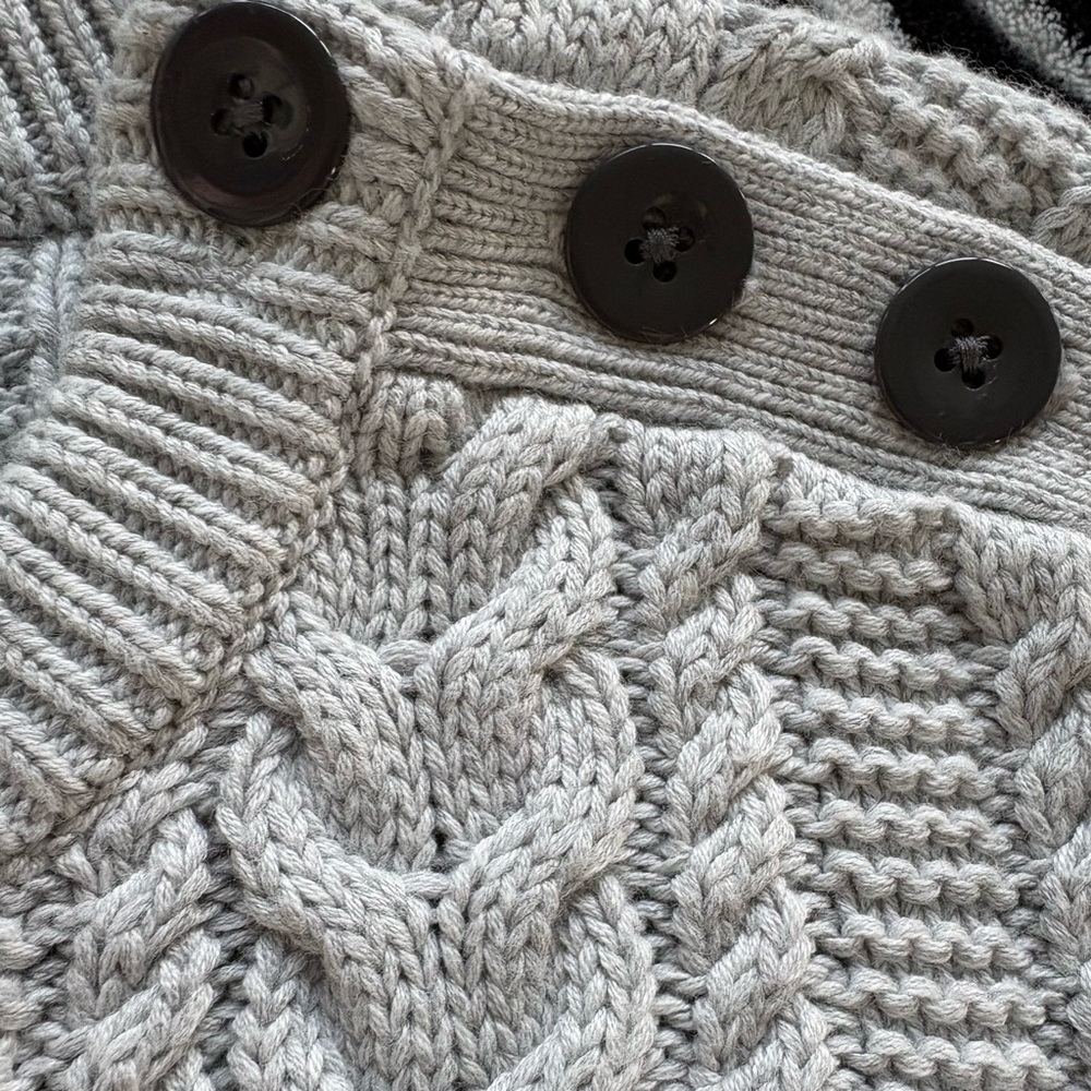 Banana Republic XXS Gray Crew Neck Cable Knit Sweater - Picture 5 of 7